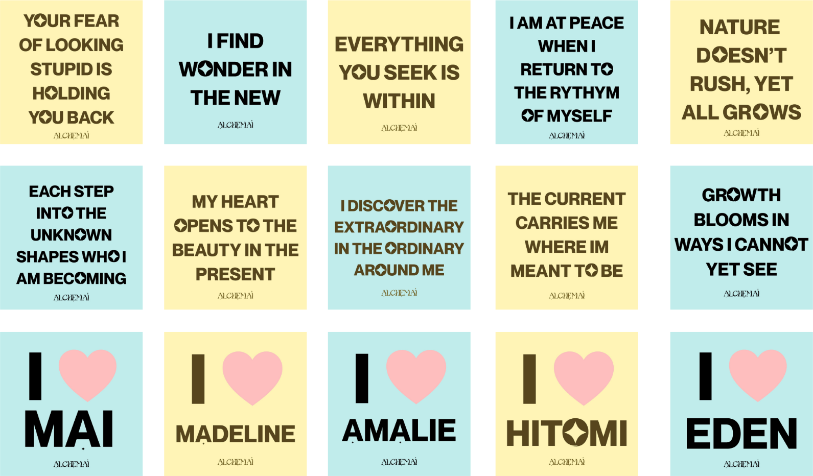 Affirmation quote cards