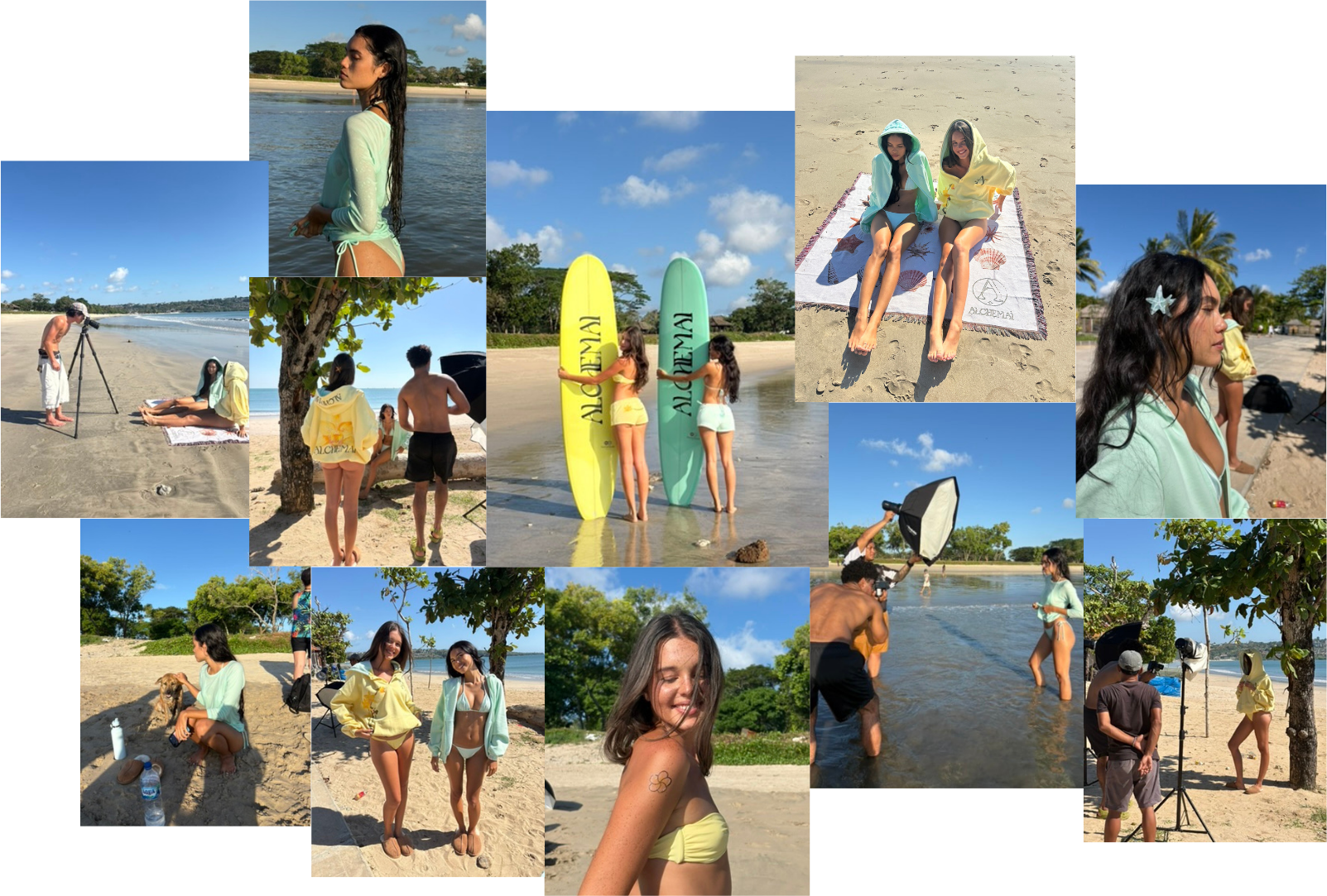 Jimbaran beach shoot collage